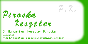 piroska kesztler business card